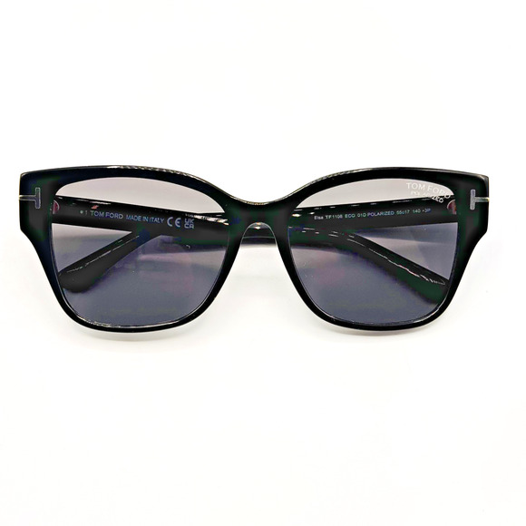 Tom Ford Sunglasses ELSA TF1108 01D Black Cat Eye Frame Gray Polarized Lens 55mm main image 10